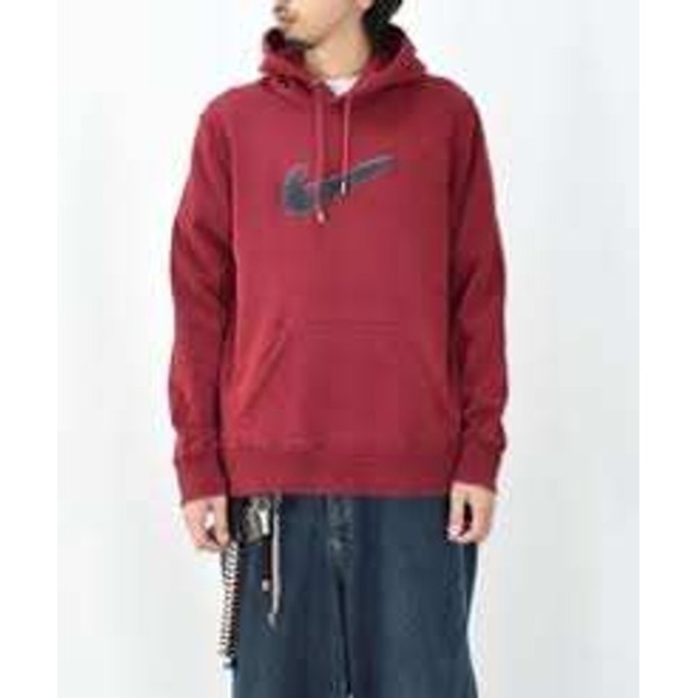 Nike Men's Classic Red Pullover Hoodie Sweatshirt Embroidered - Size S